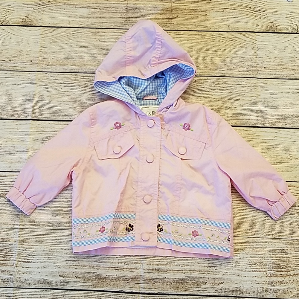 4/$20.  12 month Pink baby rain coat